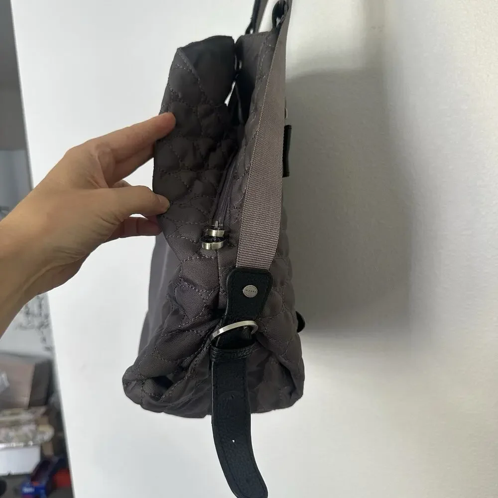 Mosey Life Baggallini Gray/Lavender Convertible Backpack Bag Travel Packable